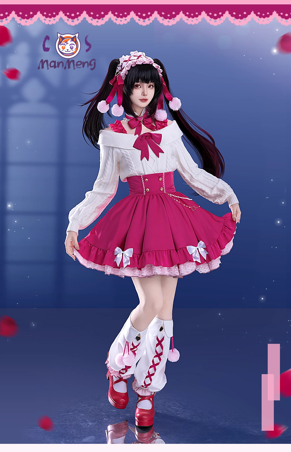 Anime Cosplay Pink - Anime DATE A LIVE Tokisaki Kurumi