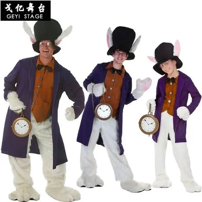 Cosplay Anime Boy - Alice Clothes White Child Rabbit Film