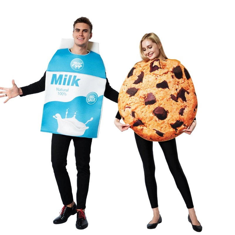 Anime Cosplay For Couples - Adult Halloween Funny Cookies Milk Cosplay