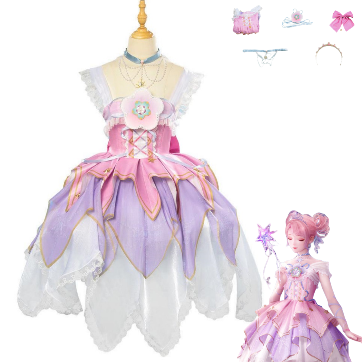 Anime Cosplay Pink - Anime Game Infinity Nikki Cosplay Costume
