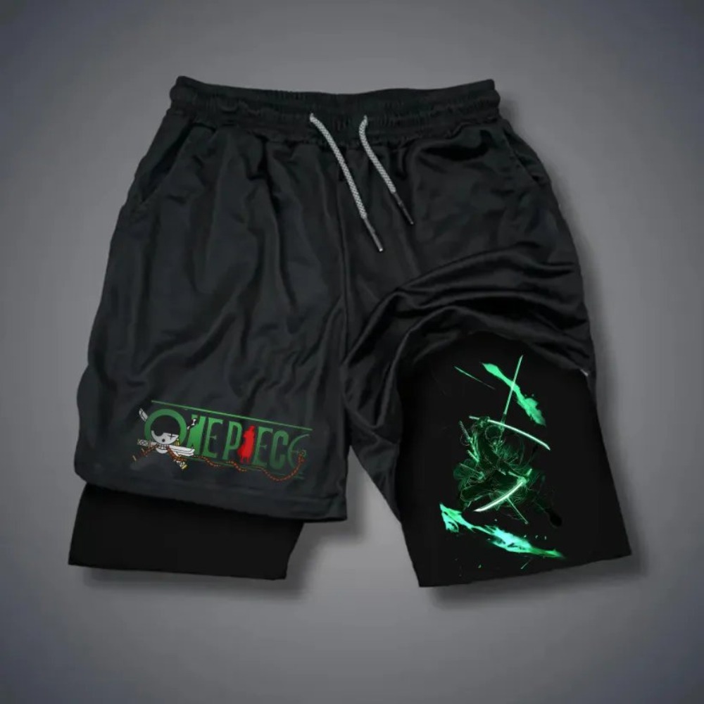 Cosplay Duo Anime - One Piece Men's Double Shorts Roronoa