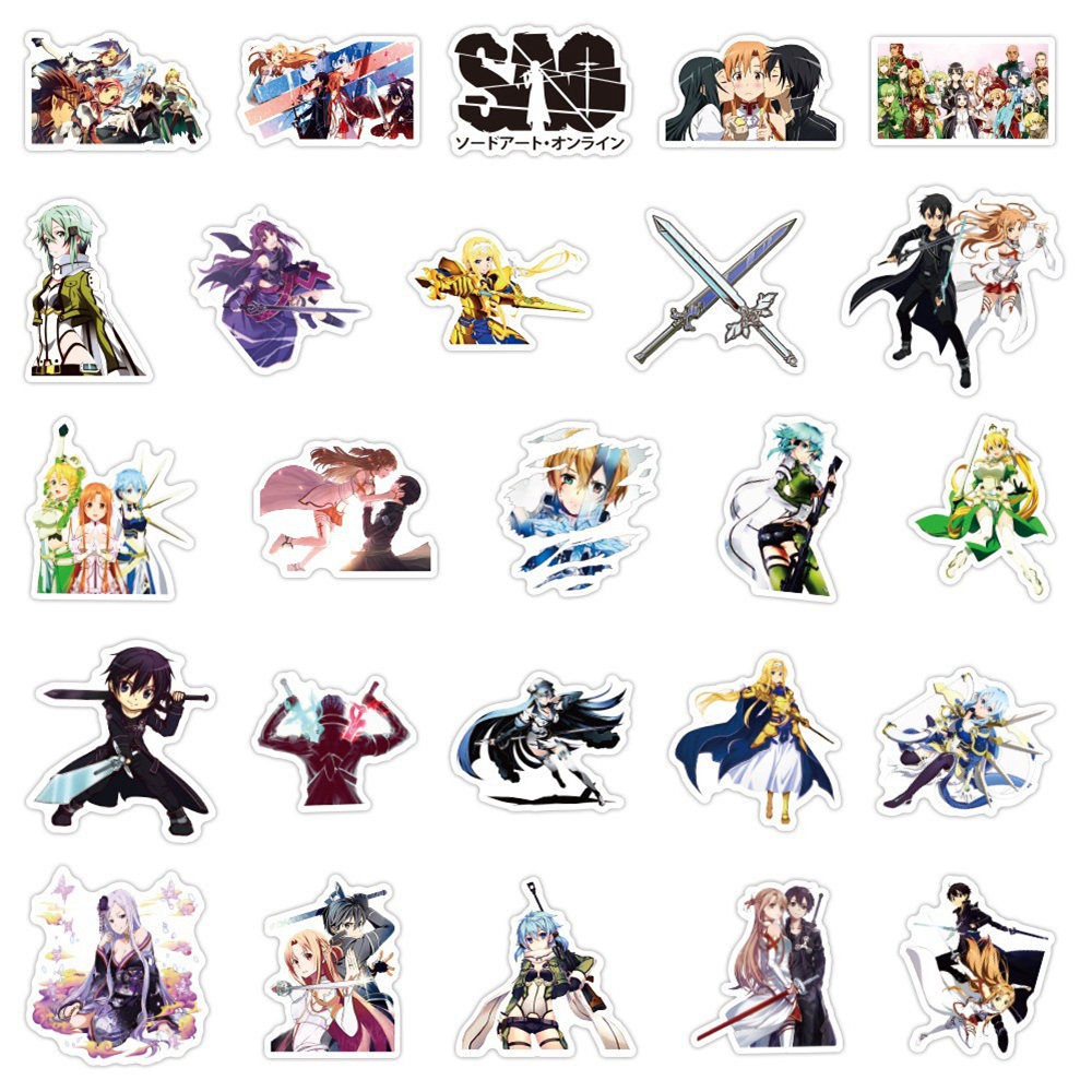 1 Pack Anime Sticker Sword Art - Sword Art Online Cape 评论和价格