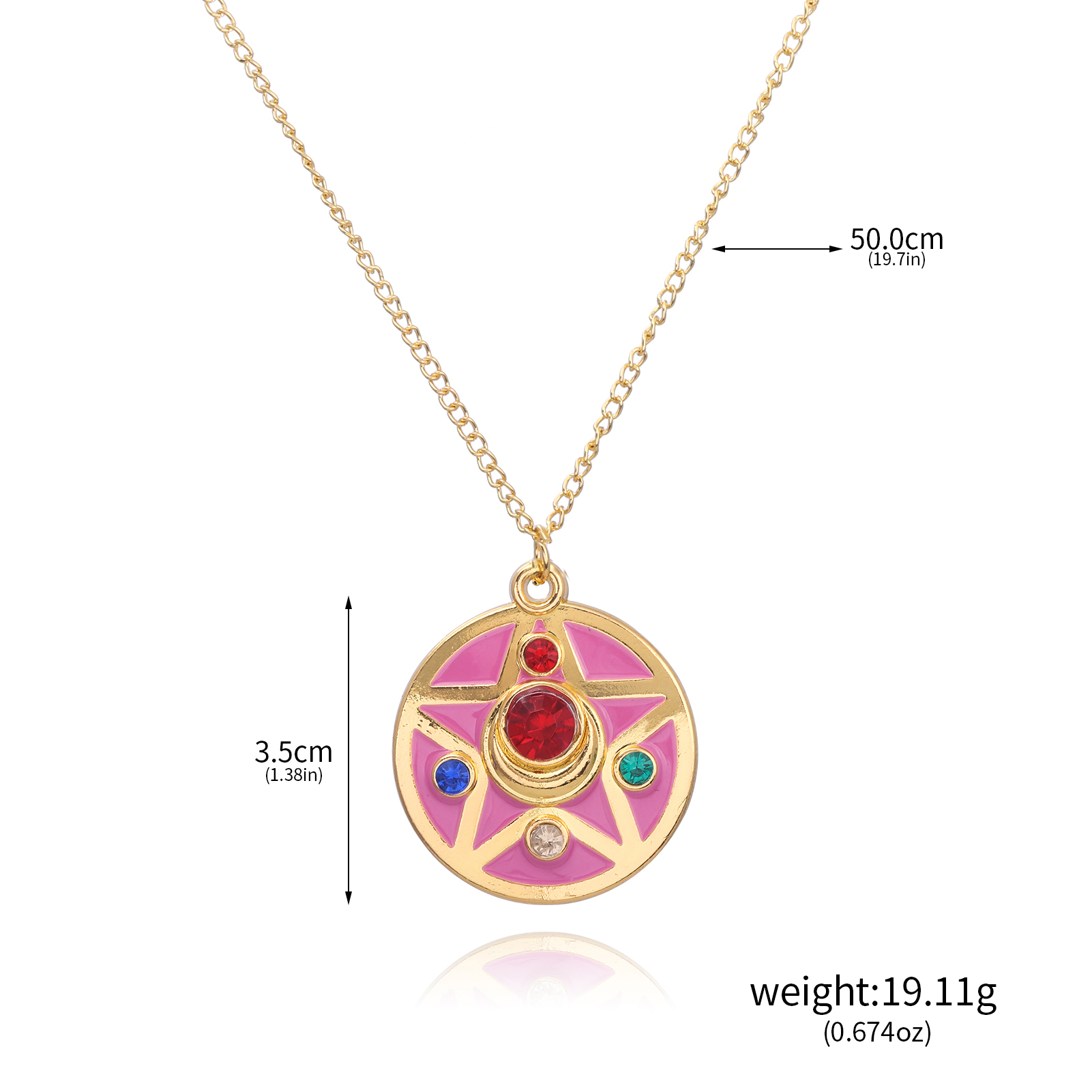 Anime Cute Pink Girl Necklace  - Anime About Cosplay Girl 评论和价格