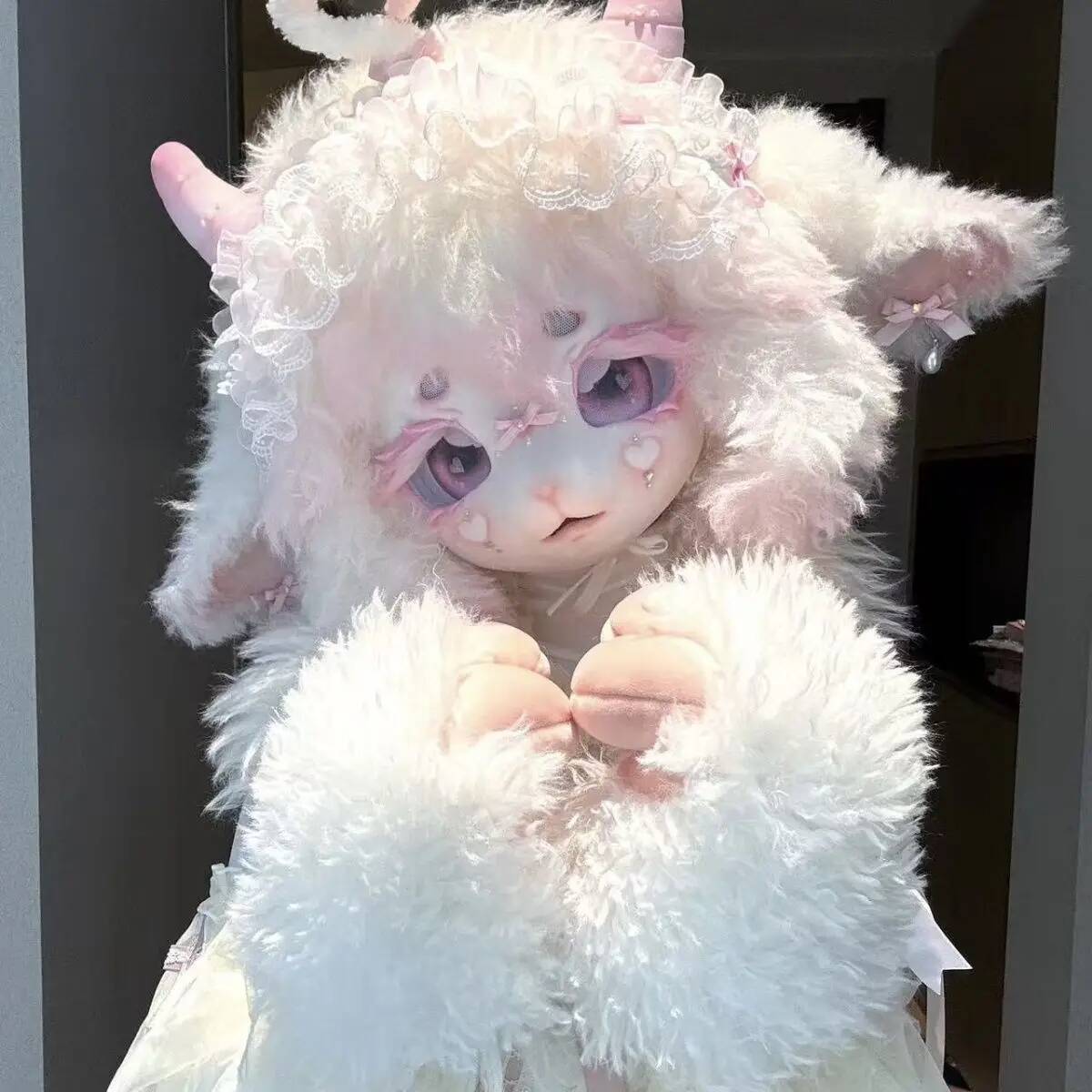 Handmade Kig Fursuit Head, Cut - Anime Cosplay Pink 评论和价格