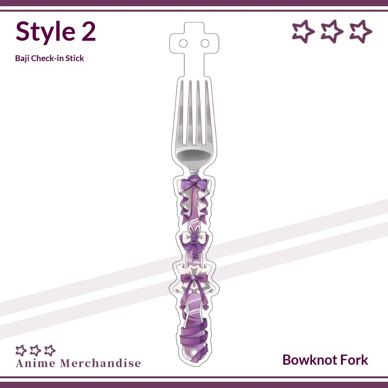 Anime Acrylic Bowknot Fork Sha - Anime Cosplay Photo 评论和价格