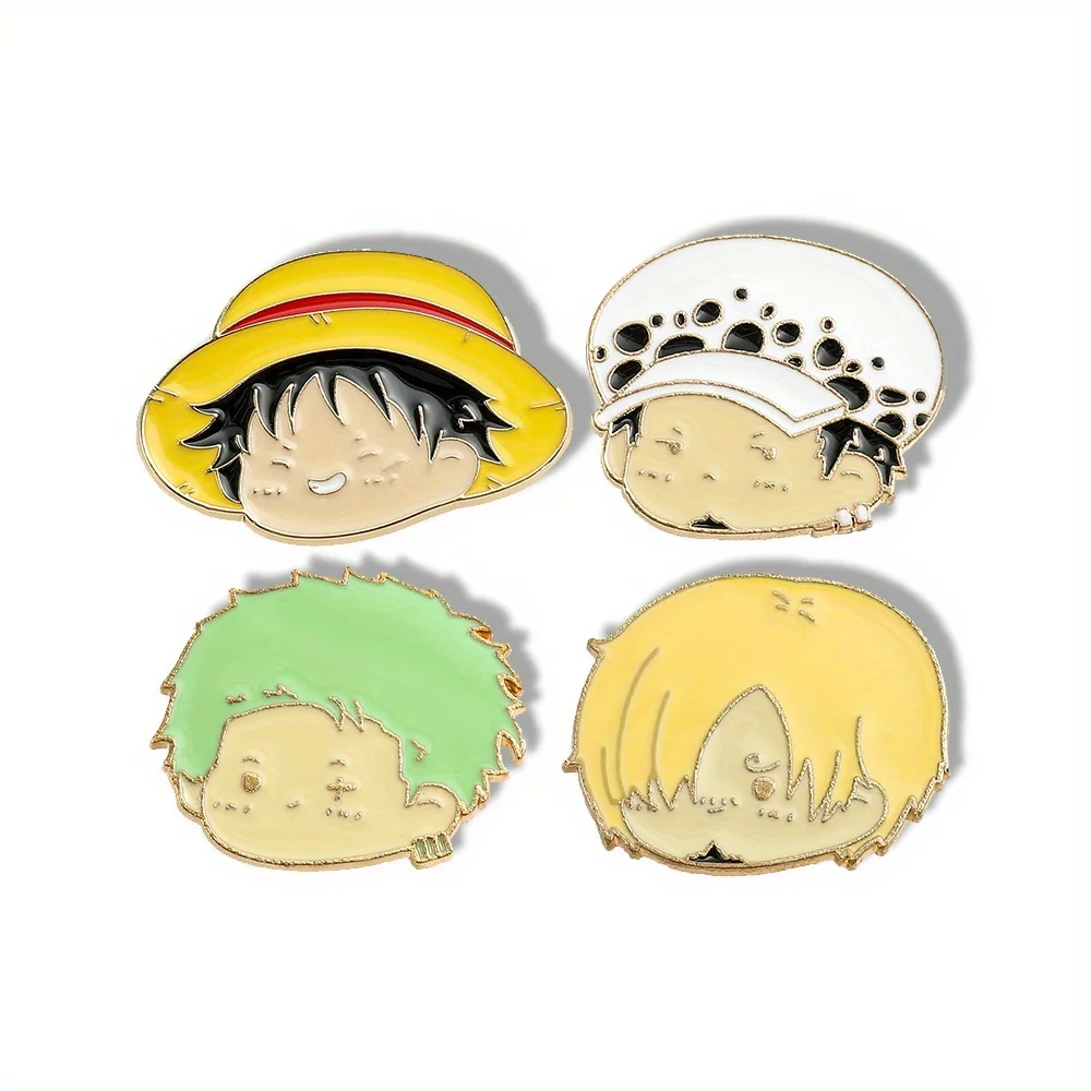 4 Pcs Anime Character Brooch S - Cosplay Anime Zoro 评论和价格