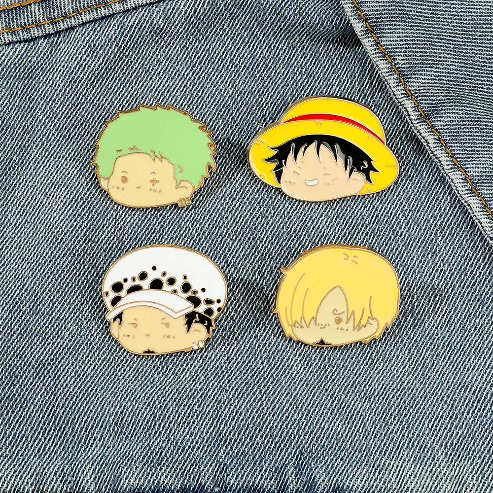 4 Pcs Anime Character Brooch S - Cosplay Anime Zoro 评论和价格
