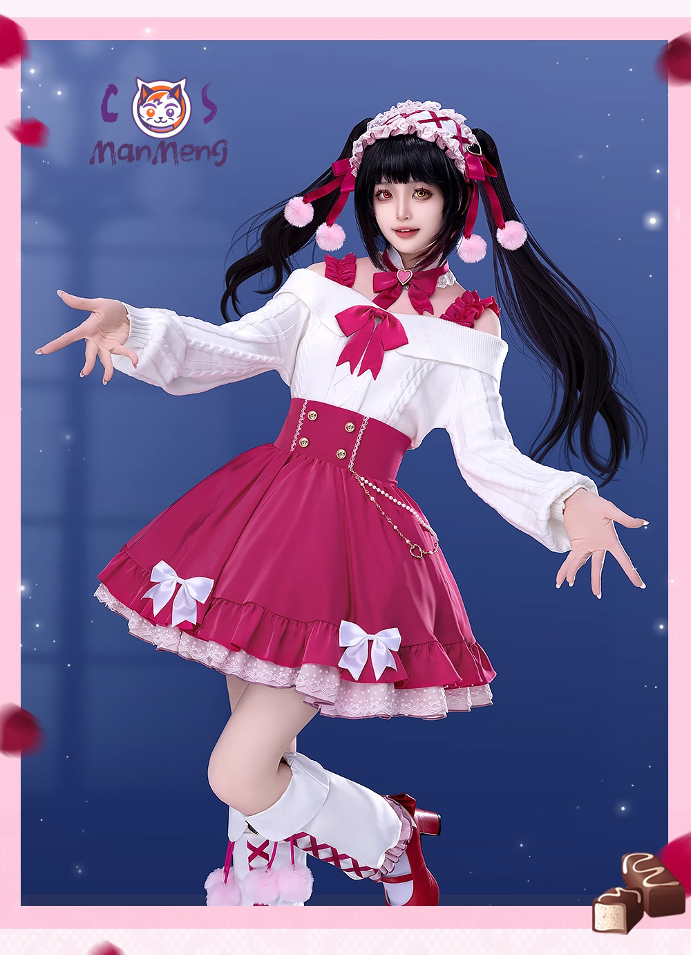 Anime DATE A LIVE Tokisaki Kur - Anime Cosplay Pink 评论和价格