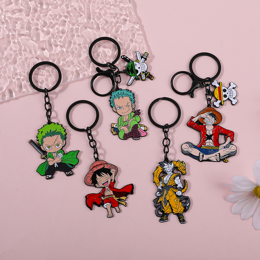 One Piece Anime Keychain Set - - Cosplay Anime Zoro 评论和价格