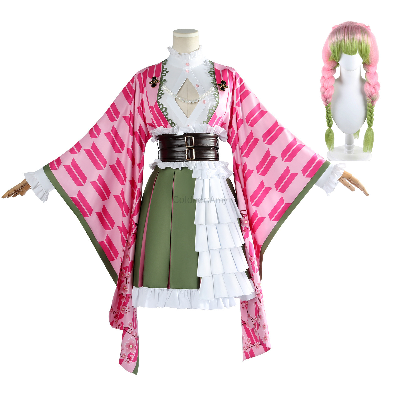 Mitsuri Cosplay Kanroji Mitsur - Anime Cosplay Pink 评论和价格
