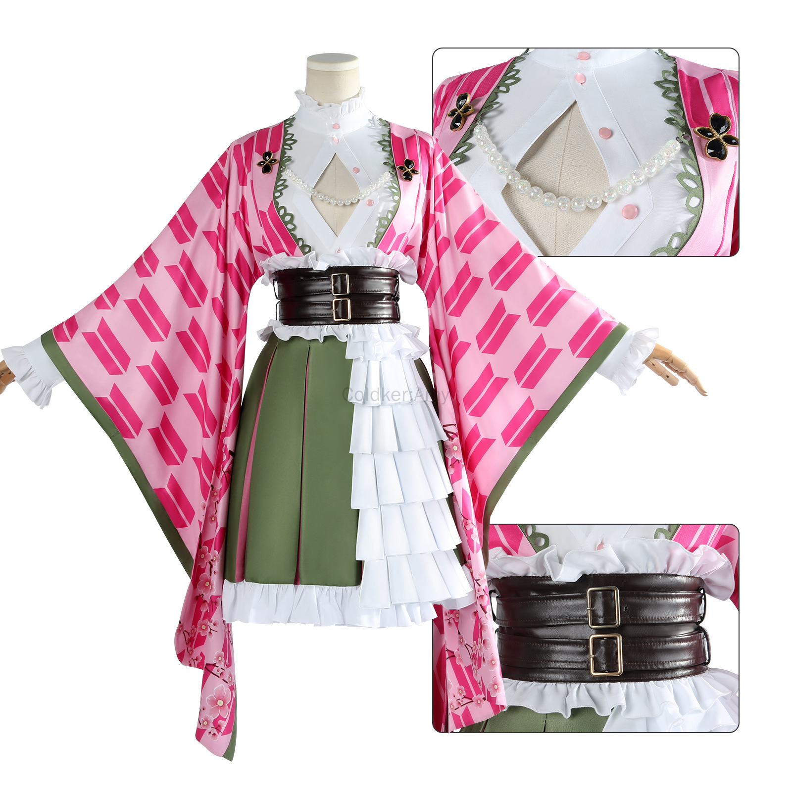 Mitsuri Cosplay Kanroji Mitsur - Anime Cosplay Pink 评论和价格