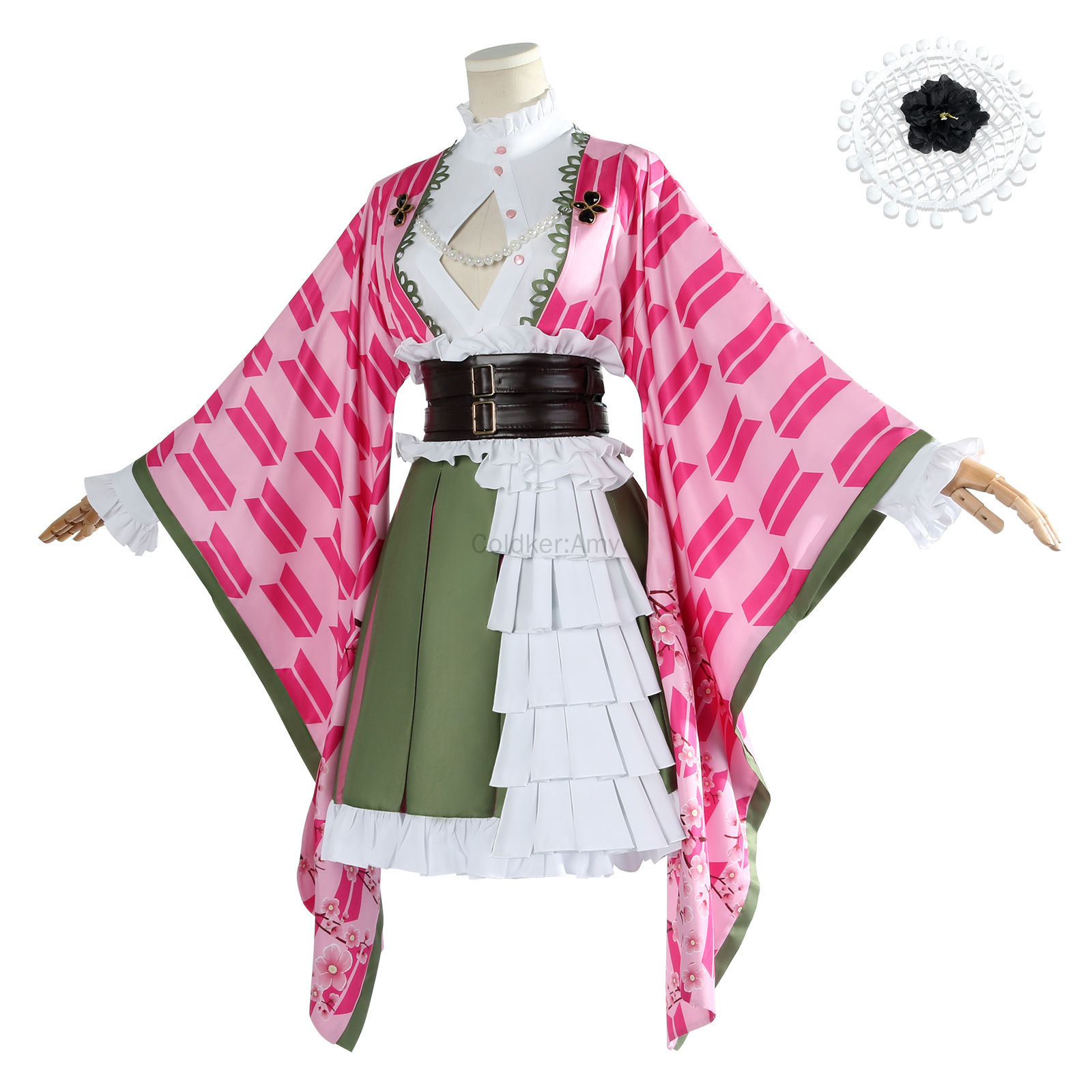 Mitsuri Cosplay Kanroji Mitsur - Anime Cosplay Pink 评论和价格