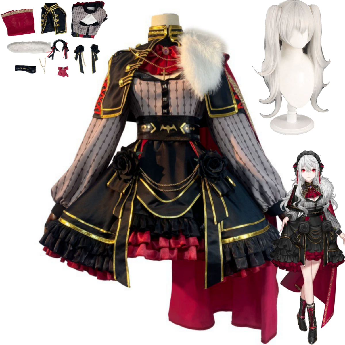 Vtuber Nijisanji Female Gothic - Anime Cosplay Kawaii 评论和价格