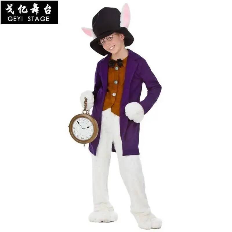 Alice Clothes White Child Rabb - Cosplay Anime Boy 评论和价格