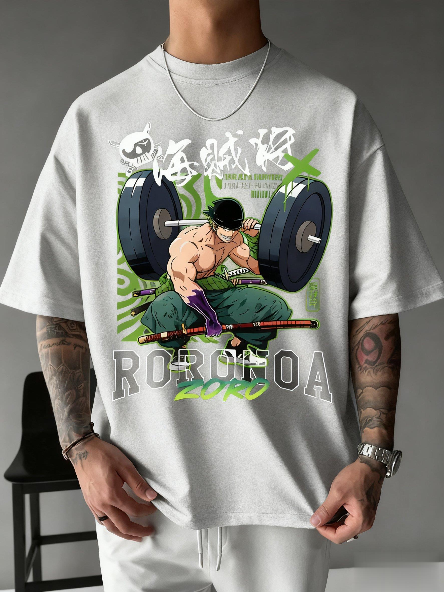 One Piece Zoro Anime Print T S - Cosplay Anime Zoro 评论和价格