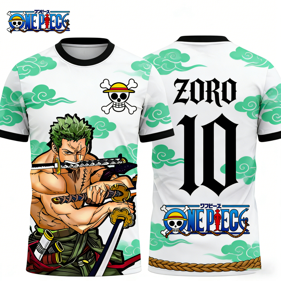 One Piece's Zoro Graphic T-shi - Cosplay Anime Zoro 评论和价格