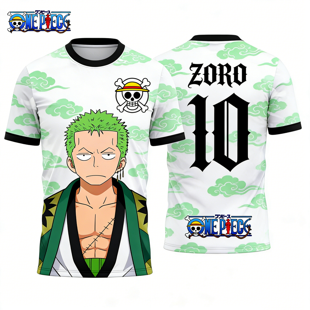 One Piece's Zoro Graphic T-shi - Cosplay Anime Zoro 评论和价格