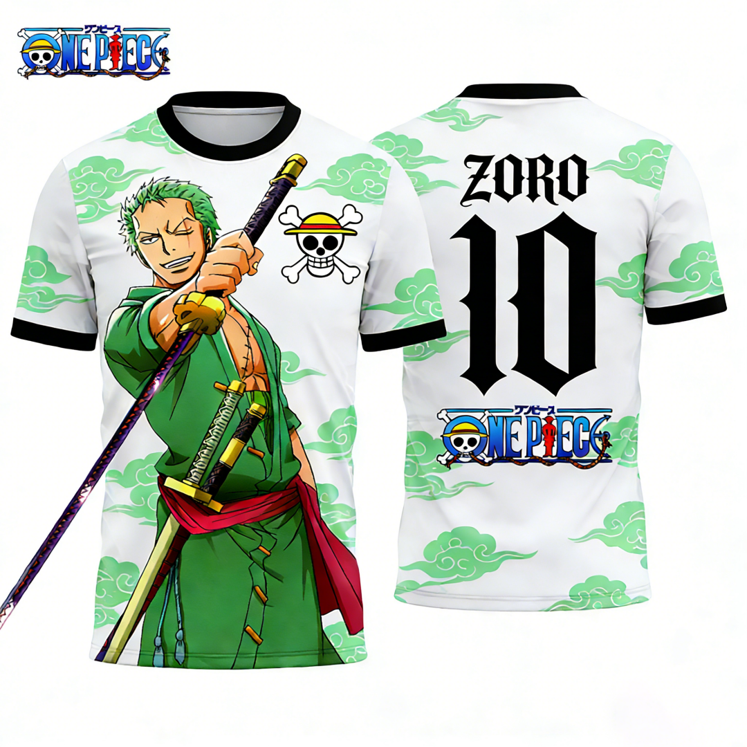 One Piece's Zoro Graphic T-shi - Cosplay Anime Zoro 评论和价格