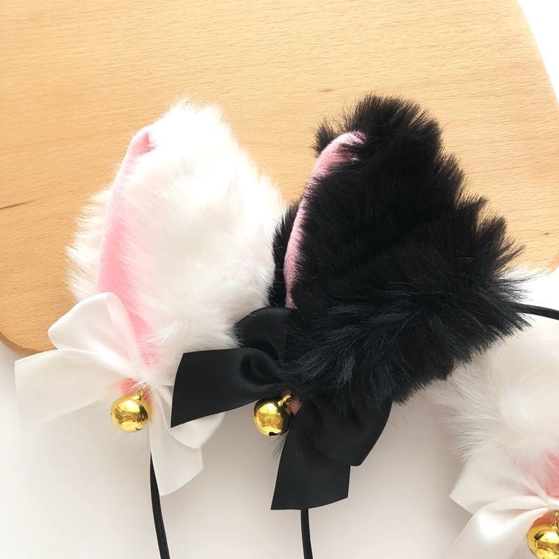 1/2PCS Plush Cat Ears Headband - Anime Cosplay Photo 评论和价格