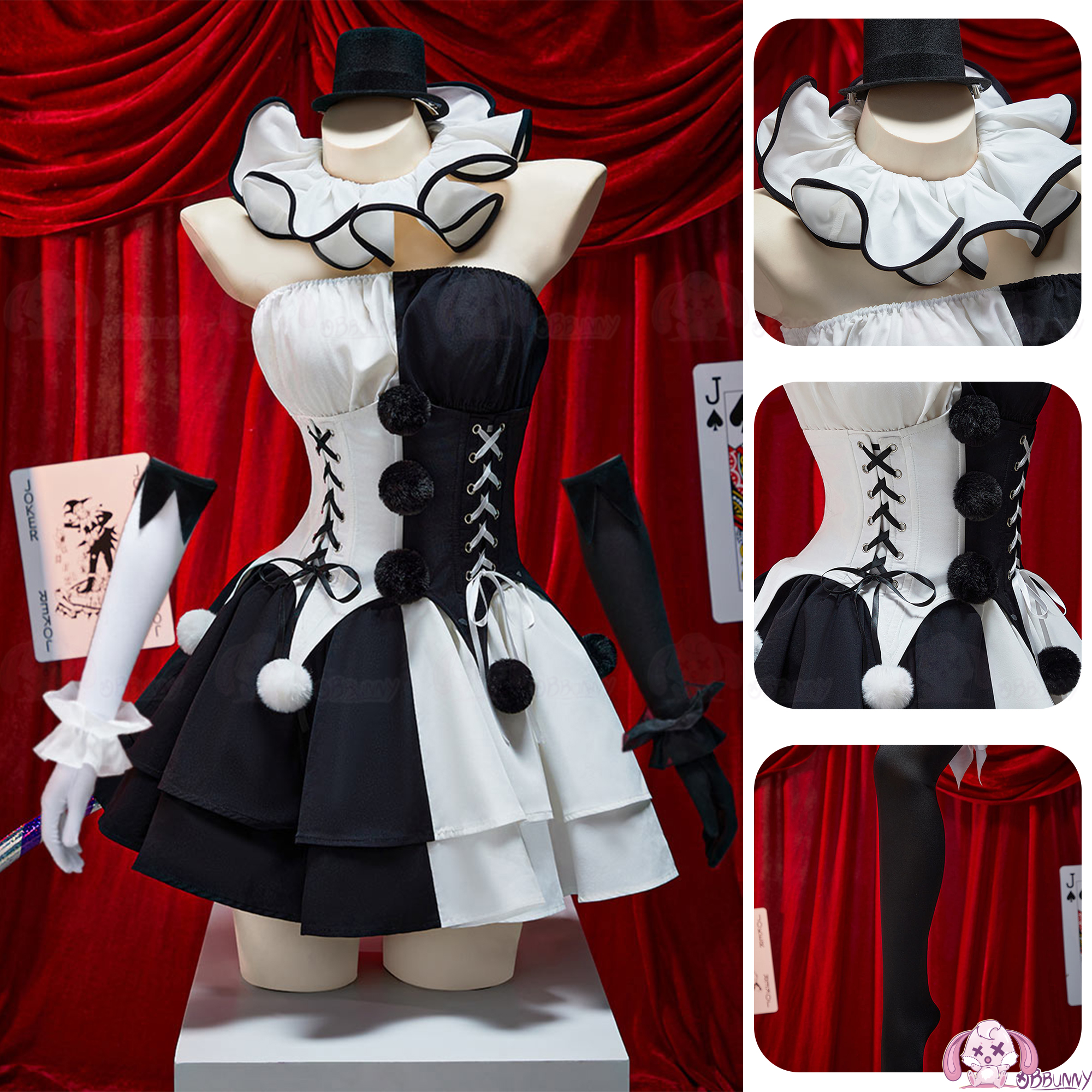 Movie Clown Cosplay Costume Te - Anime Cosplay Black Girl 评论和价格