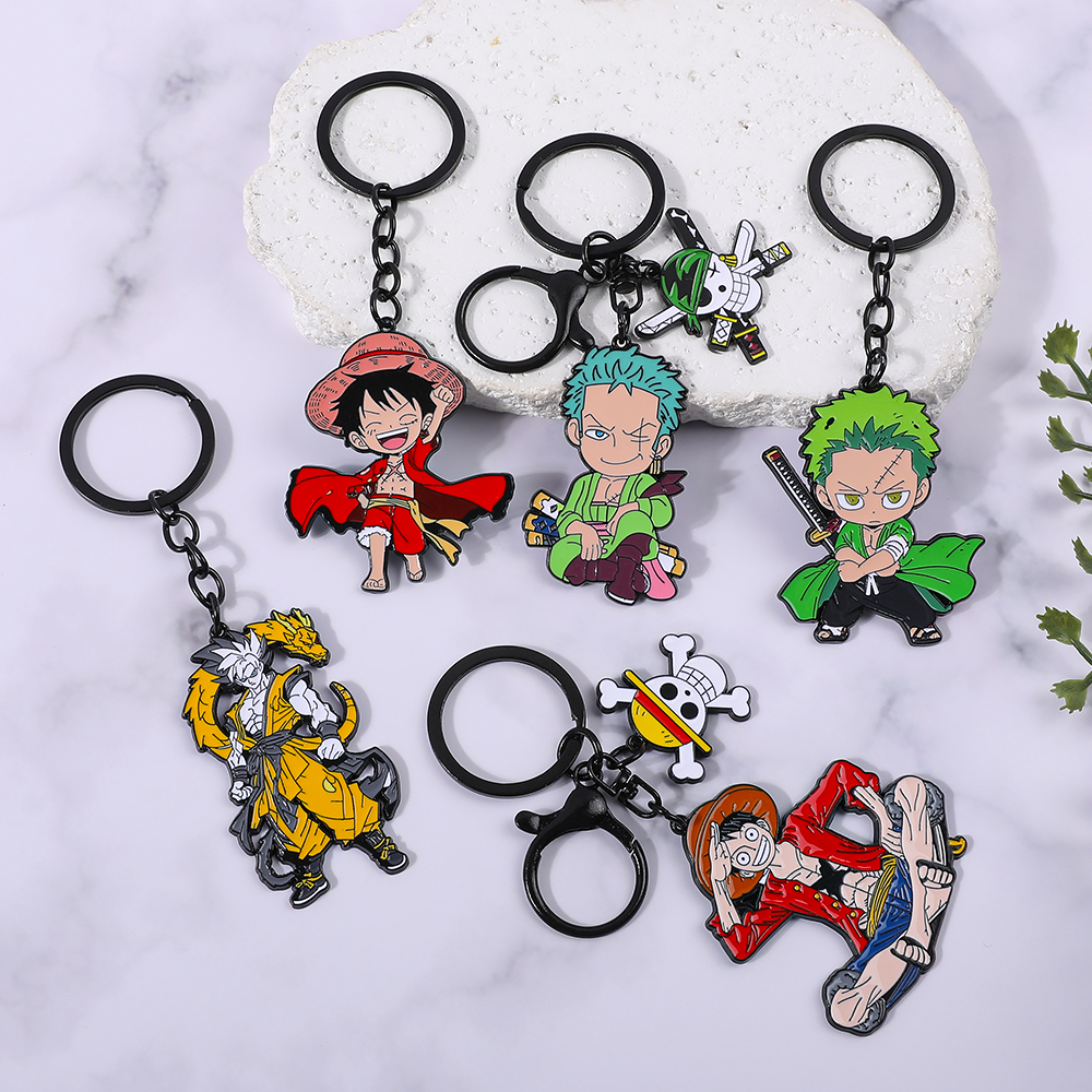 One Piece Anime Keychain Set - - Cosplay Anime Zoro 评论和价格