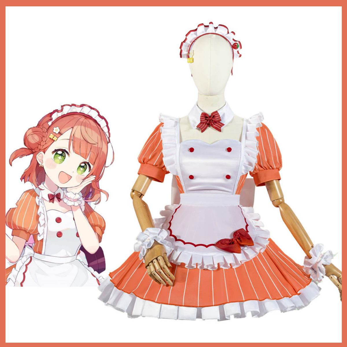 Maid Dress Lolita Skirt Wig Wo - Anime Cosplay Kawaii 评论和价格