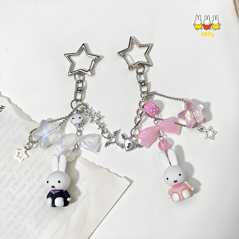 Kawaii Anime Miffy Keychain Li - Anime Cosplay Little Girl 评论和价格